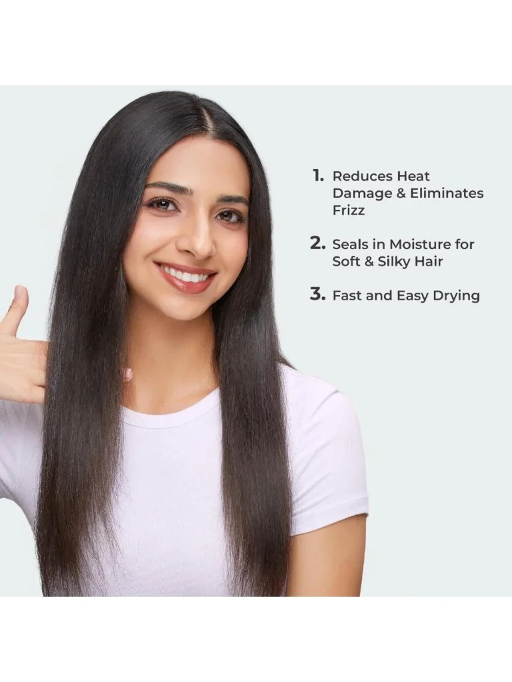 Pro Tourmaline Ceramic Hair Dryer - 1875W, 3 Heat & 2 Speed Settings, Cool Shot